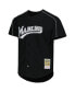 Фото #3 товара Men's Dontrelle Willis Black Florida Marlins Cooperstown Collection Mesh Batting Practice Button-Up Jersey