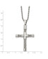 ფოტო #3 პროდუქტის Polished with Cable Cross Pendant on a Rope Chain Necklace