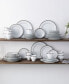 Charlotta Platinum 60 Piece Dinnerware Set, Service for 12