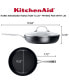 Фото #6 товара Hard-Anodized Induction Nonstick Frying Pan with Lid, 12.25", Matte Black