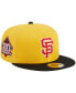 ფოტო #1 პროდუქტის Men's Yellow, Black San Francisco Giants Grilled 59FIFTY Fitted Hat