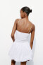 Фото #6 товара Комбинированное объемное платье из поплина и рифленой ткани ZARA