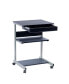 Rolling Laptop Cart With Storage, Graphite