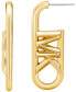 ფოტო #2 პროდუქტის Brass Vertical Empire Link Stud Earrings