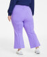 Фото #2 товара Trendy Plus Size Ponté Kick-Flare Ankle Pants, Regular and Short Length, Created for Macy's