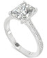 ფოტო #2 პროდუქტის Moissanite Radiant Engagement Ring (2-7/8 ct. t.w. DEW) in 14k White Gold