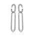 ფოტო #1 პროდუქტის Silver-Tone Tassel Chain Huggie Hoop Drop Earrings