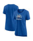 Фото #1 товара Women's Blue Edmonton Oilers 2024 Western Conference Champions Drive Tri-Blend T-Shirt