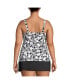 Women's Plus Size Long Square Neck Underwire Tankini Swimsuit Top