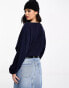 Фото #3 товара & Other Stories wool blend jumper in dark blue exclusive to ASOS