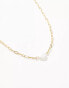 ASOS DESIGN Curve 14k gold plated necklace with faux pearl detail