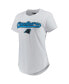 ფოტო #3 პროდუქტის Women's White, Charcoal Carolina Panthers Sonata T-shirt and Leggings Sleep Set