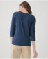 Women's Organic Cotton Softspun Scoop Neck 3/4 Sleeve Tee