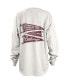 Фото #4 товара Women's White Mississippi State Bulldogs Pennant Stack Oversized Long Sleeve T-shirt
