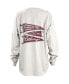 Women's White Mississippi State Bulldogs Pennant Stack Oversized Long Sleeve T-shirt