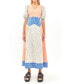 Women's Mixed Print Maxi Dress