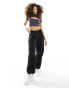 Ellesse Martinazzo cut out crop top in dark grey