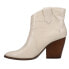 Фото #3 товара Chinese Laundry Bonnie Croc Square Toe Pull On Booties Womens Off White Casual B