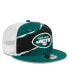 Фото #4 товара Men's Green New York Jets Tear Trucker 9FIFTY Snapback Hat