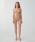 ფოტო #2 პროდუქტის Women's Metallic Thread Bikini Top