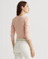 ფოტო #3 პროდუქტის Cotton-Blend Long-Sleeve Top