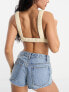 Фото #3 товара ASOS DESIGN elasticated triangle bralet in stone