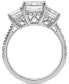 Certified Lab Grown Diamond Emerald-Cut Three Stone Engagement Ring (5-3/8 ct. t.w.) in 14k White Gold