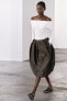 Zw collection voluminous jacquard skirt