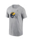 Фото #3 товара Jordan Men's Heather Gray Michigan Wolverines Primetime Evergreen Alternate Logo T-Shirt