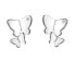 Charming silver earrings with diamonds Flutter DE733