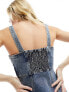 Tommy Jeans denim bustier dress in mid wash 34 - фото #3