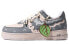 【定制球鞋】 Nike Air Force 1 Low 特殊鞋盒 涂鸦 动漫 简约 低帮 板鞋 女款 灰色 / Кроссовки Nike Air Force DD8959-100