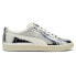Фото #1 товара Puma Clyde 3024 Lace Up Mens Silver Sneakers Casual Shoes 39648801