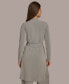 Donna Karan Women's Tie Waist Long Cardigan Heather Iron, XS - фото #2