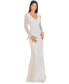 Фото #1 товара Women's Long Sleeve Fringe Bridal Gown
