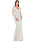 Women's Long Sleeve Fringe Bridal Gown