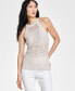 ფოტო #1 პროდუქტის Women's Roving Sequin Crochet Sweater Tank Top, Created for Macy's