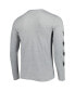 Фото #4 товара Men's Heathered Gray Charlotte FC Logo Long Sleeve T-shirt