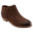 Softwalk Rocklin S1457-262 Womens Brown Narrow Leather Ankle & Booties Boots 6