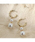 Фото #3 товара Women's Gold Snowball Drop Earrings