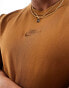 Nike Premium Essentials unisex oversized t-shirt in brown Коричневый, XL - Chest 44-48.5 - фото #4