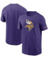 Фото #2 товара Men's Purple Minnesota Vikings Primary Logo T-shirt