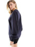 Threadbare Ski embroidered sweater in navy