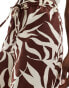 New Look wide leg trousers in palm print