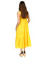 Фото #2 товара Women's Square-Neck Sleeveless Tiered Midi Dress