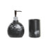 Фото #1 товара Набор для ванной DKD Home Decor Чёрный Смола Пластик 11 x 6 x 17 cm