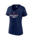 Фото #2 товара Women's Navy Colorado Avalanche Authentic Pro V-Neck T-shirt