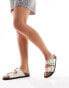 Stradivaris flat sandal with metallic buckle Черный, 41 - фото #4