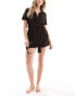 Brave Soul towelling playsuit in brown