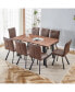 Фото #6 товара 63" Walnut Rectangle Dining Table Set, Seats 4-6